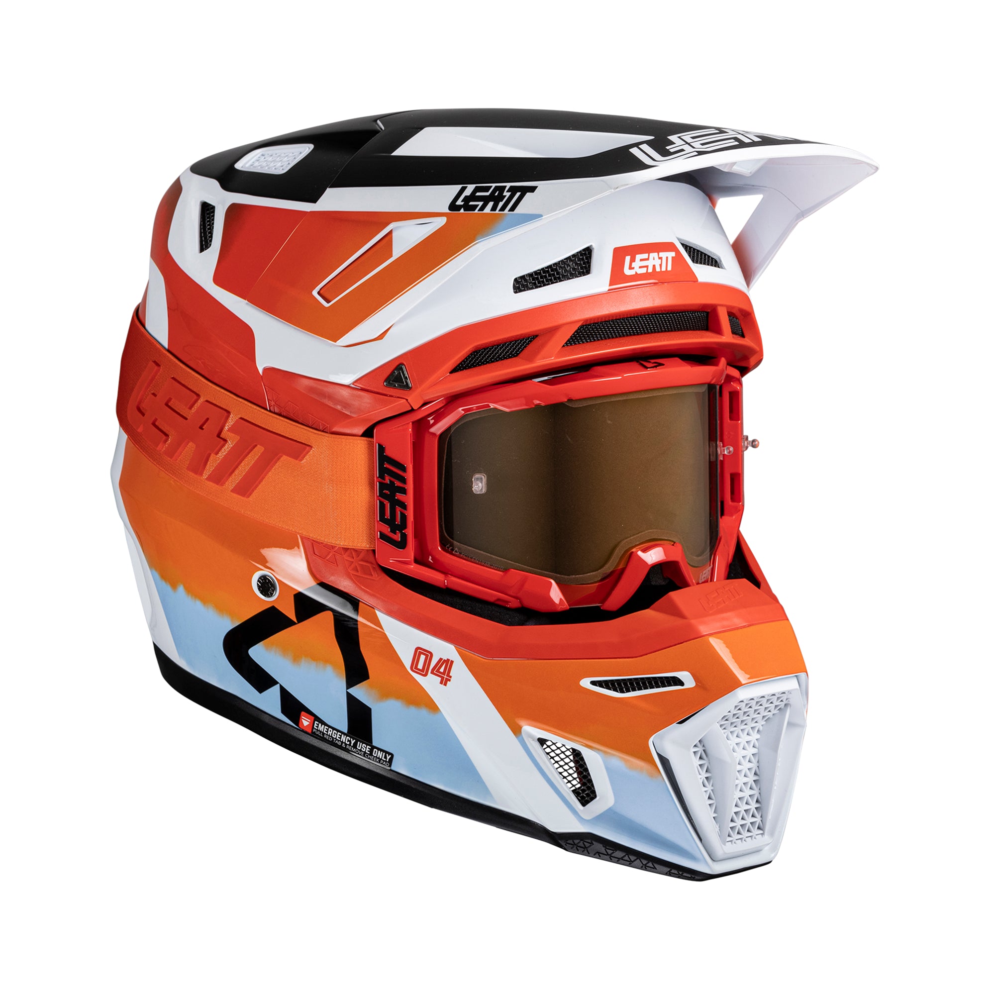 Casco motocross 8.5 in fibre composite con maschera inclusa