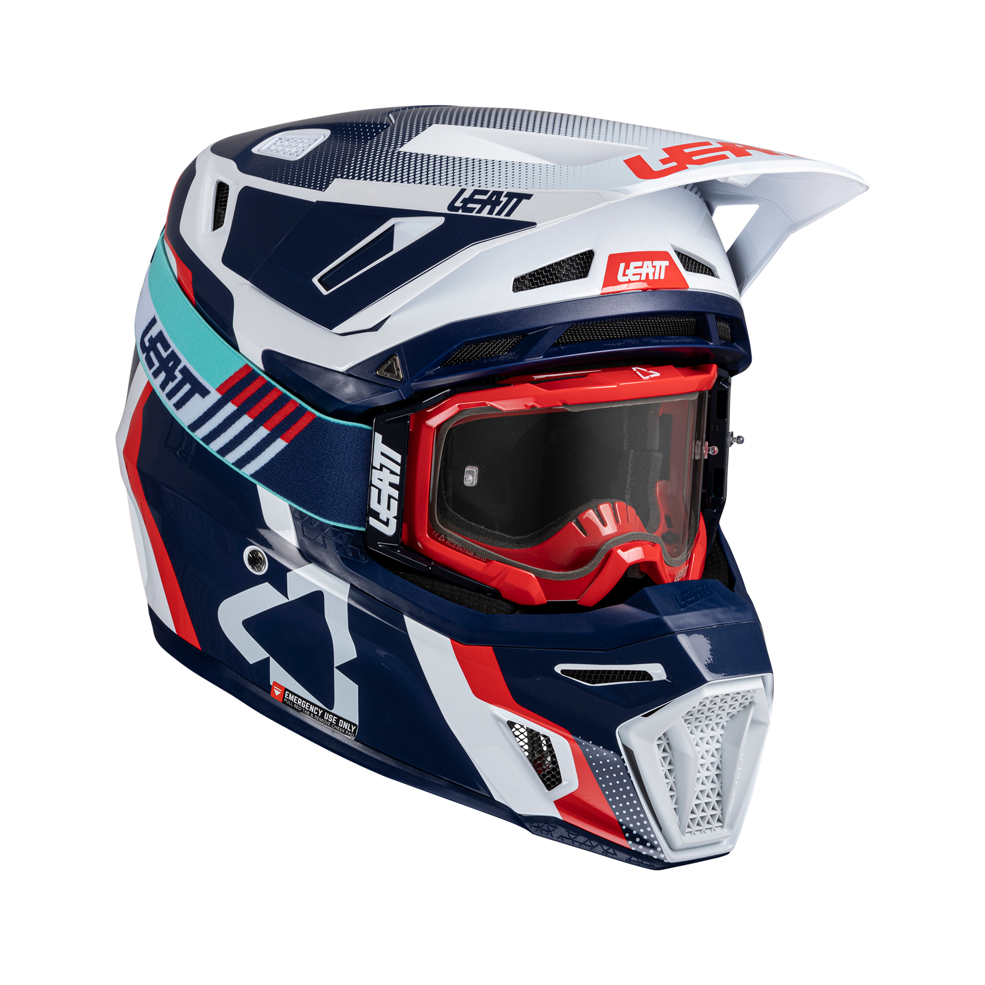 Casco motocross 8.5 in fibre composite con maschera inclusa