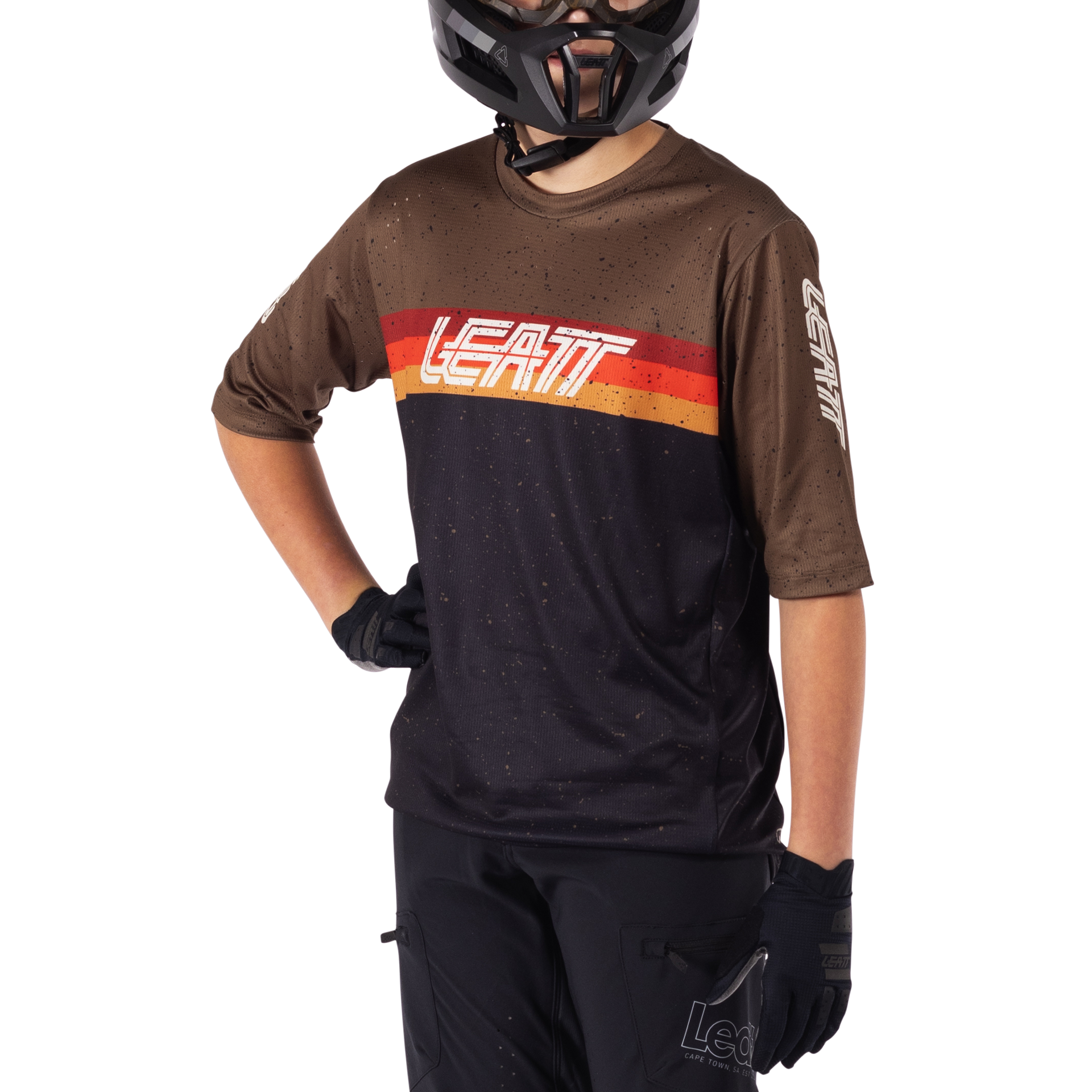 Maglia MTB Enduro 3.0 elastica con maniche a tre quarti per bambino