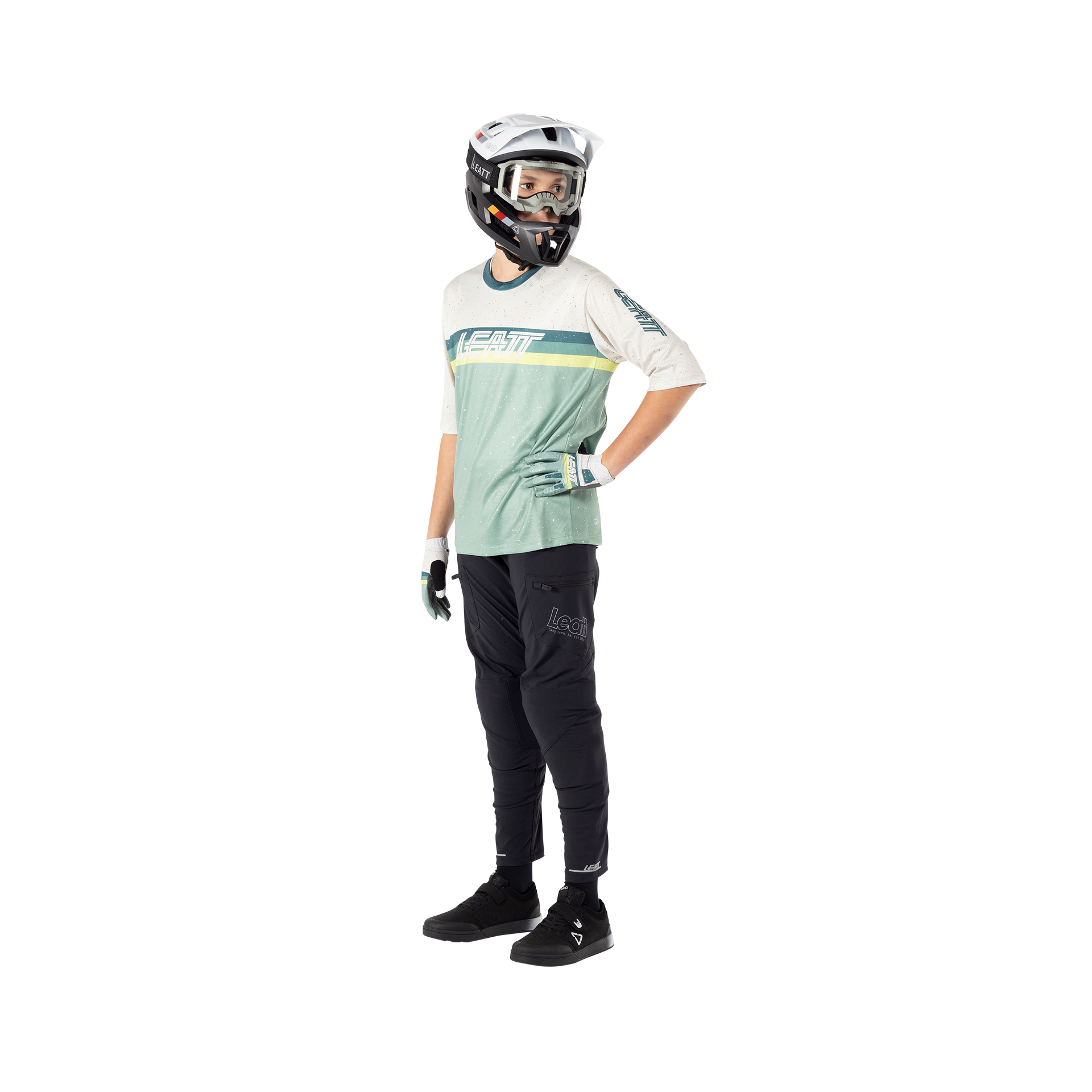 Maglia MTB Enduro 3.0 elastica con maniche a tre quarti per bambino