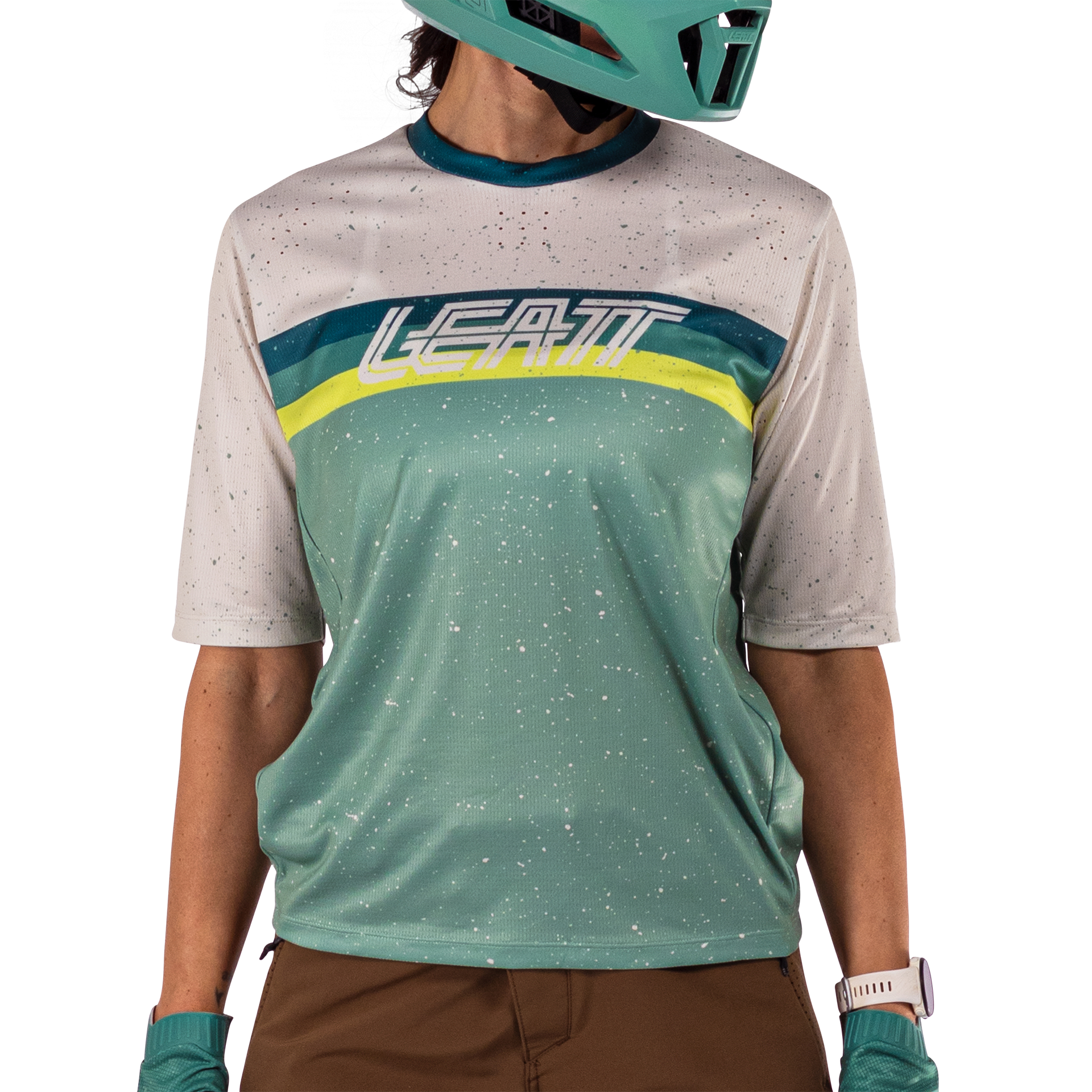 Maglia MTB Enduro 3.0 elastica con maniche a tre quarti da donna