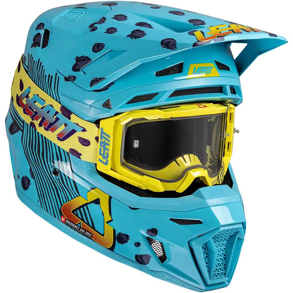 Casco motocross 8.5 in fibre composite con maschera inclusa
